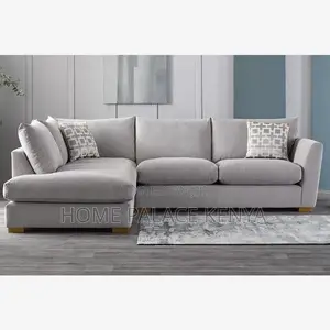 Sofa ya Kona ya L-Shape ya Kisasa Nyeupe