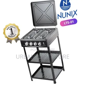 Nunix 4 Burner Gas Cooker yenye Uhifadhi