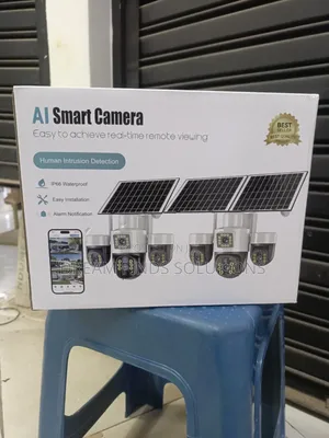 Next-Gen 3-Lens Solar Outdoor WiFi Camera (V380 Pro)