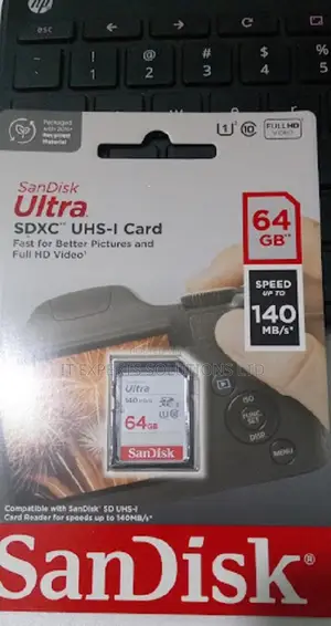 SanDisk Ultra SDXC 64GB 140MB/s Kadi ya Kumbukumbu Daraja la 10 UHS-I