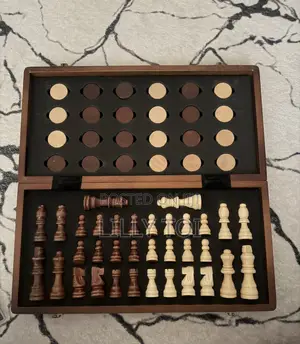 Seti ya Mbao ya Chess & Checkers 3-in-1