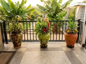 Hand-Painted Artistic Ceramic Planter Trio