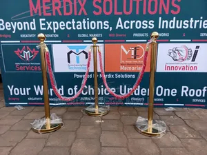 Gold Stanchions / Queue Stands (Pair)