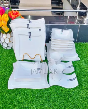 Seti ya Vyakula 30-Piece Nyeupe Rahisi