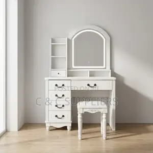 White Modern Vanity Makeup Desk