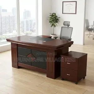 Executive Mahogany L-Shaped Office Desk (1600mm)