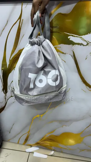 Grey T60 Gym Bag with Drawstring