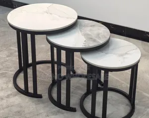 Jedwali la Kutengeneza la Marble Nyeupe la 3-in-1 Jipya