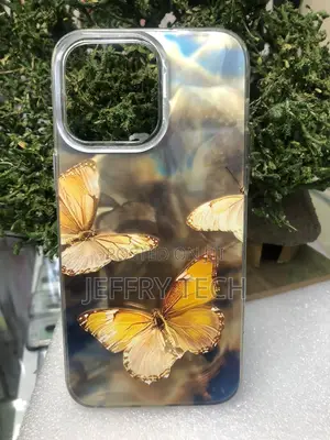 Clear Silicone iPhone Case - Water Ripple Yellow Butterfly