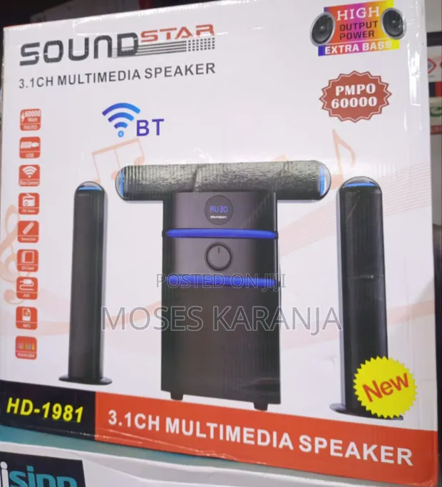 Soundstar HD-1981 3.1CH Speaker System with Bluetooth & USB - 1