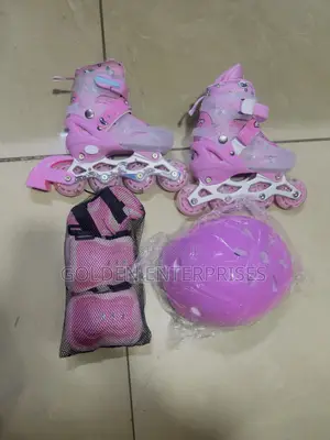Girl's Pink Skate Shoes - Full Set