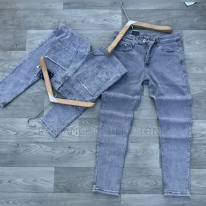 Men's Non-Fading Plain Jeans (Sizes 30-40)