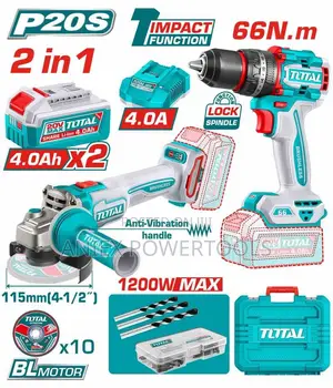 Total TCKLI20256 20V Cordless Combo Kit