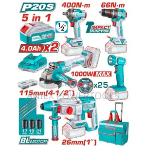 Total TCKLI205925 20V Cordless Industrial Combo Kit