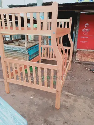 Kitanda cha Bunk cha Mbao Asilia 3.5x6 Juu 4x6 Chini