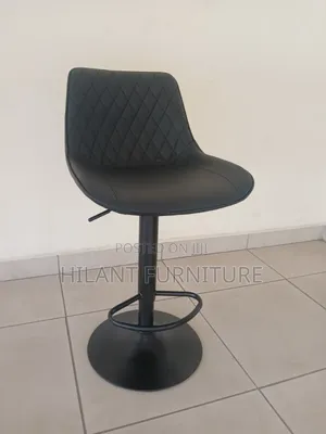 Kiti cha Kisasa Nyeusi cha Jikoni chenye Mzunguko