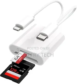 SD Card Reader for iPhone/iPad, USB-C & Lightning Dual Connector