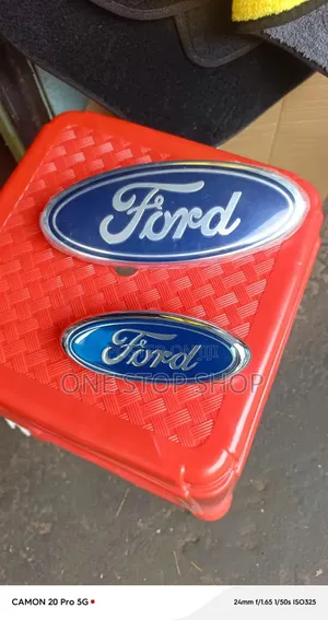22cm Ford Oval Grille Emblem with Chrome Trim