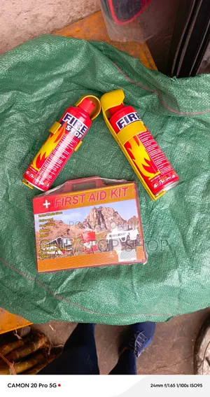 Motorist 3-Piece Portable Aerosol Fire Extinguisher First Aid Box