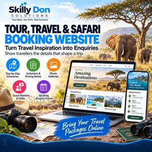 Ubunifu wa Tovuti za Kuweka Nafasi za Safari na Ziara