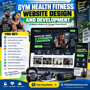 Ubunifu wa Tovuti za Gym & Fitness na Skilly Don Solutions