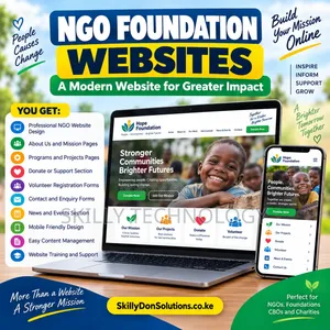Ubunifu wa Tovuti za NGO na Skilly Don Solutions