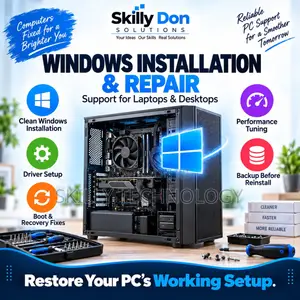 Ufungaji na Matengenezo ya Windows (Laptops/Desktops)