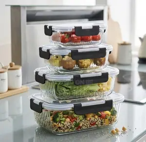 Seti ya Vyombo vya Chakula vya Eco-Glass TrueFresh (4pcs)