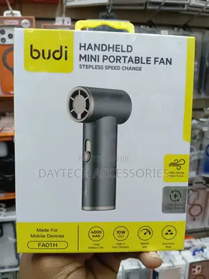Budi Mini Portable Fan - Nyeusi