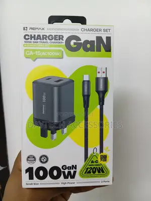 Remax 100W PD Charger Dual Port (Type-C & USB) - Nyeusi