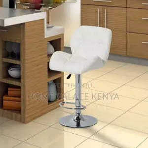 Modern Adjustable Bar Stool - White