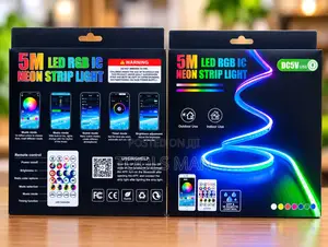 5m LED RGB IC Neon Strip Light with USB Remote