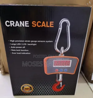 Portable Digital Crane Scale with Heavy-Duty Hook