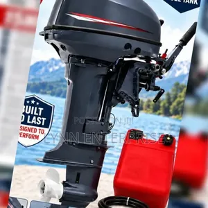 Injini ya Outboard 15 HP 2-Stroke na Tangi la Mafuta la 24L