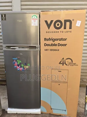 VON Fridge Mlango Mbili 181 Liters
