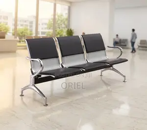 Hospital 3-Seat PU Leather Waiting Bench