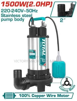 Total Sewage Pump 2HP TWP yenye Blade ya Kukata
