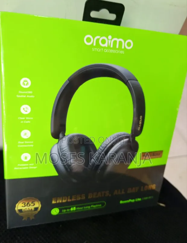 Oraimo BoomPop Lite Headset ya Bluetooth ya Saa 65 na Spatial Audio - 1