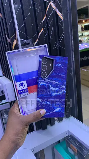 Kifuniko cha Bluu cha Mawimbi ya Bahari kwa Samsung Galaxy S23 Ultra
