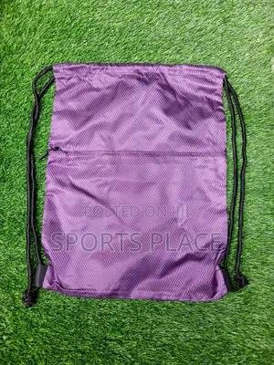 Mfuko wa Drawstring wa Rangi ya Zambarau na Zipu