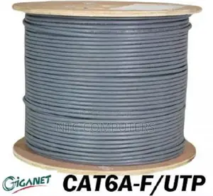 Giganet Kategoria 6A Solid F/UTP PE Cable ya Nje Nyeusi - 305m