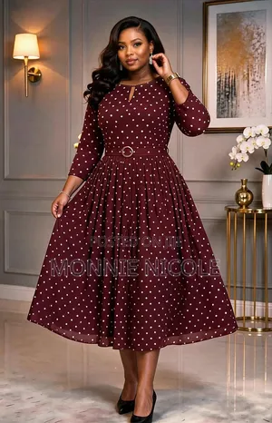 Maria Burgundy Circle Dress - Occasion Wear