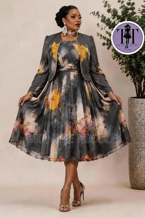 Gauni la Mviringo na Koti - Terry Dress Suit