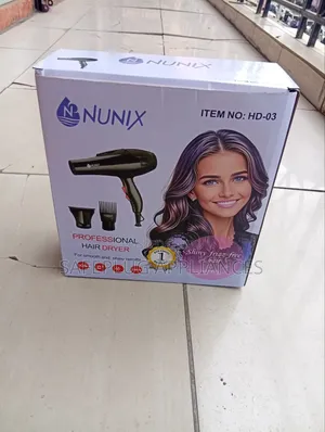 Nunix Blow Dry Hair Dryer - Matumizi ya Saluni Nyumbani