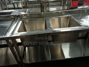 Double Bowl Sink ya Stainless Steel