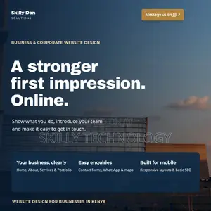 Ubunifu wa Tovuti za Kibiashara na Kampuni na Skilly Don Solutions