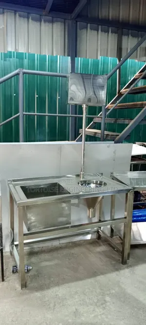 Sink ya Sluice ya Stainless Steel - Urefu wa 1350mm