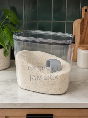 10kg Acrylic Hifadhi ya Chakula na Scoop