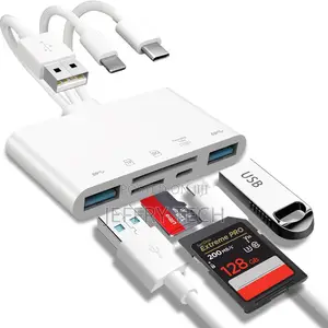 5-in-1 USB-C Card Reader OTG Multi-Slot SD/TF/CF/MS/XD