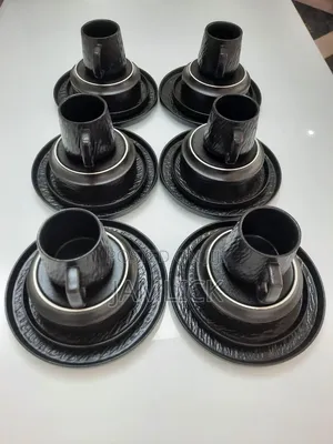 Seti ya Vyombo vya Chakula Nyeusi 24pcs